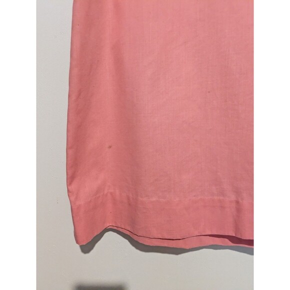 Vintage 50s 60s Model’s Coat Pink Emb Posey Pocket Housecoat Pearl Snaps L - Picture 6 of 7